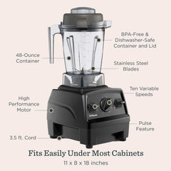 Vitamix Explorian E310 Blender, Professional-Grade Kitchen Blender for Smoothies, Soups, Juices and More, 10-Speed, Stainless Steel Blades, Self-Cleaning Kitchen Appliance, 48 Oz Container, Red