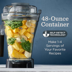 Vitamix 48-Ounce Blender Container with SELF-DETECT, Dishwasher-Safe, BPA-Free, Container, Laser-Cut Stainless-Steel Blades, Tamper Included, Compatible with All Full-Size Vitamix Blenders