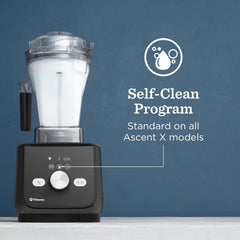 Vitamix Ascent X5 Blender with 10 Blending Programs, Self-Cleaning Program, Professional-Grade Blender for Smoothies, Soups and More, Stainless-Steel Blades, 48 Oz Container, Graphite Metal Finish
