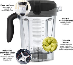 Vitamix Container, 64oz. Low-Profile, Clear