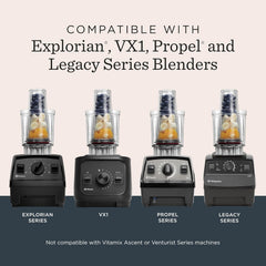 Vitamix Personal Cup Adapter, BPA-Free, Dishwasher-Safe, Two 20-Ounce Blender Cups, Two Lids, and One Blender Adapter with Stainless-Steel Blades, Not Compatible with Ascent or Venturist Series